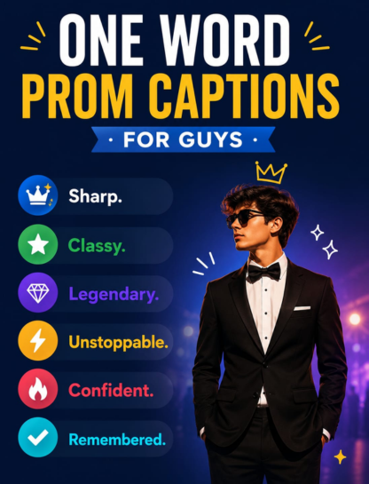 One-Word Prom Captions for Guys
