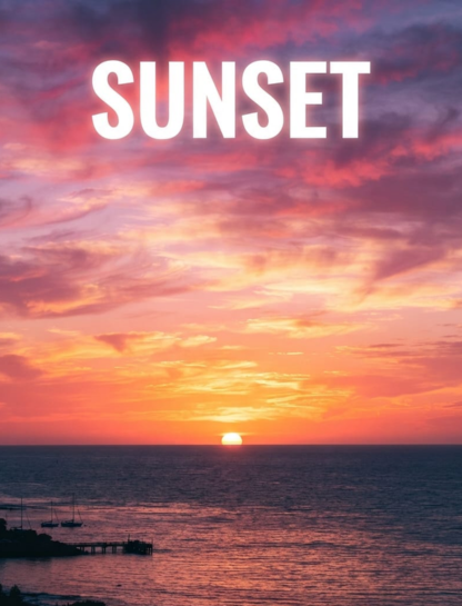 One Word Sunset Captions