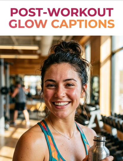 Post-Workout Glow Captions 💦