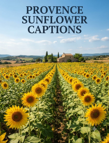 Provence Sunflower Captions