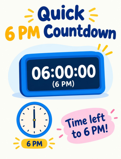 Quick 6 PM Countdown Reference