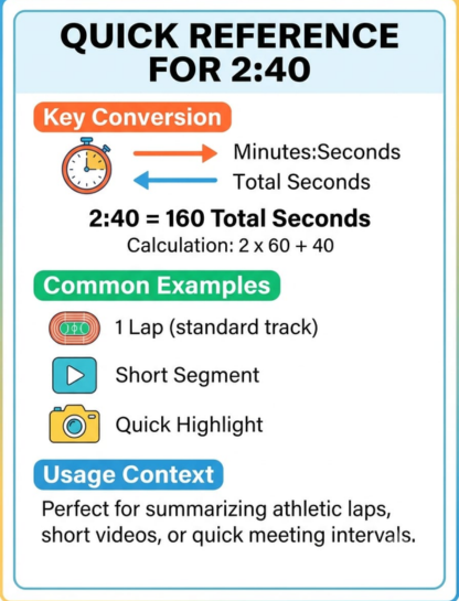 Quick Reference for 2:40