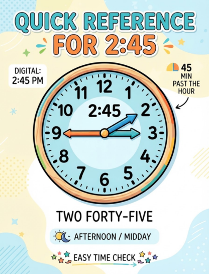 Quick Reference for 2:45