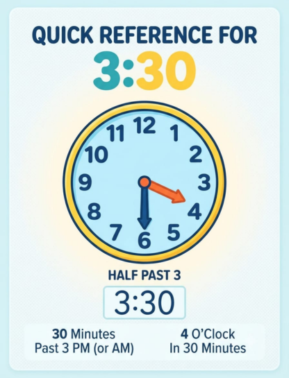 Quick Reference for 3:30