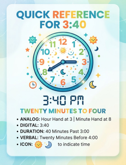 Quick Reference for 3:40
