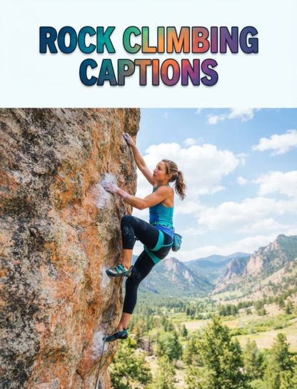 Rock Climbing Captions