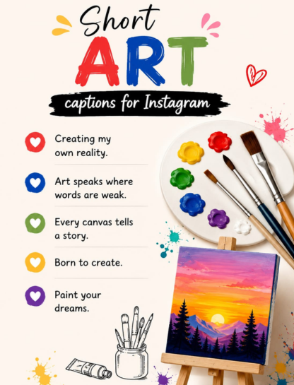 Short Art Captions for Instagram