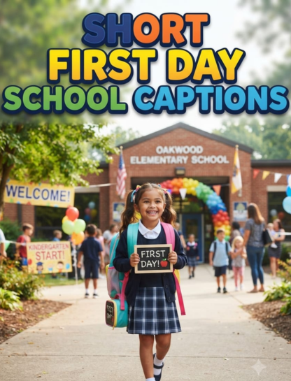 Short First Day School Captions