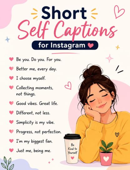 Short Self Captions for Instagram