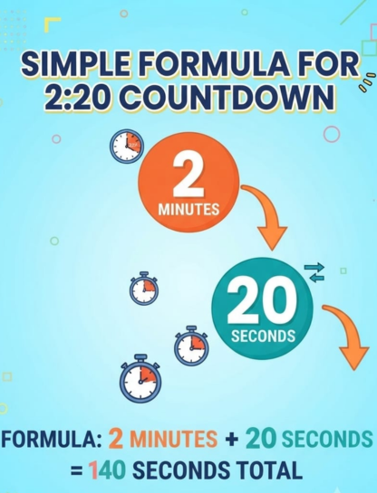 Simple Formula for a 2:20 Countdown