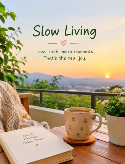 Slow Living Captions