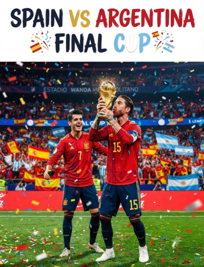 Spain vs Argentina Final Cup Captions