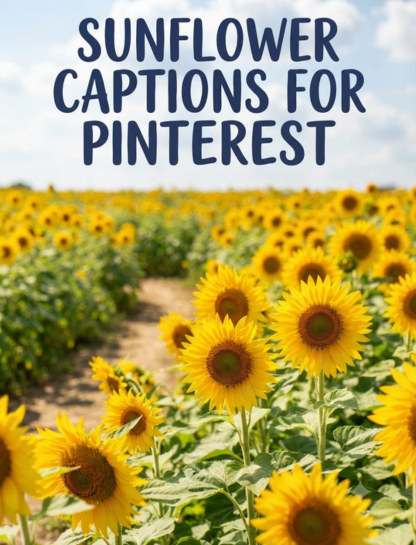 Sunflower Captions for Pinterest