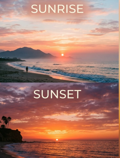 Sunrise and Sunset Captions