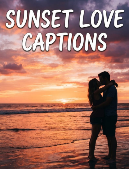 Sunset Love Captions