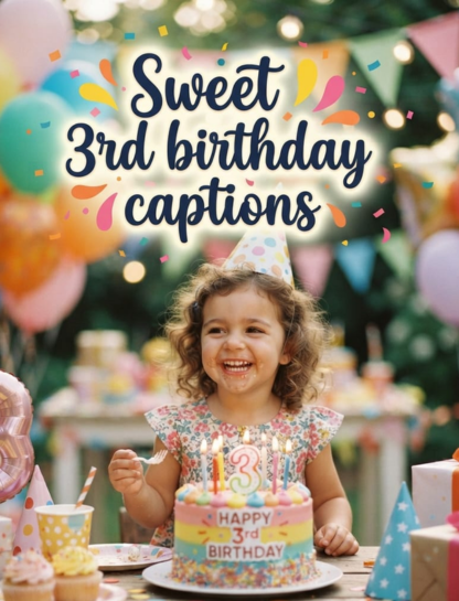 Sweet 3rd Birthday Captions