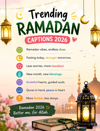 Trending Ramadan Captions for Instagram 2026
