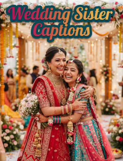 Wedding Sister Captions