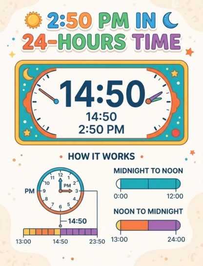 What Is 2:50 PM in 24-Hour Time?