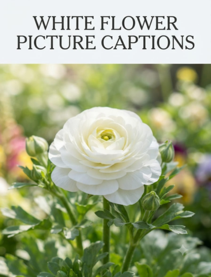 White Flower Picture Captions