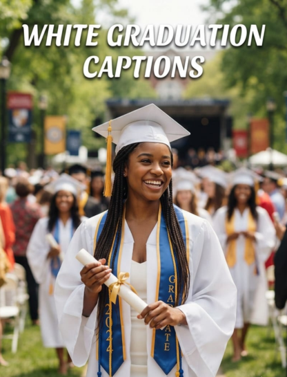 White Graduation Picture Captions