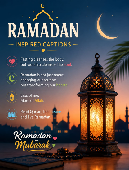 🌙 Ramadan Quotes Inspired Captions