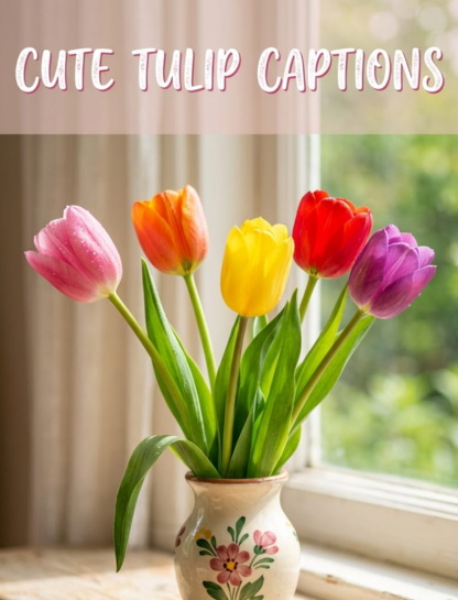 🌷 Cute Tulip Captions for Soft Aesthetic Vibes