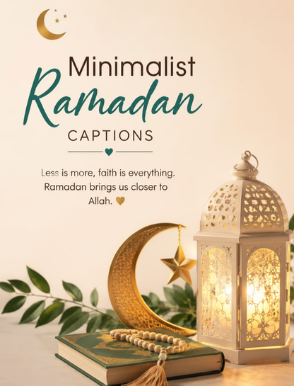 🌸 Minimalist Ramadan Captions