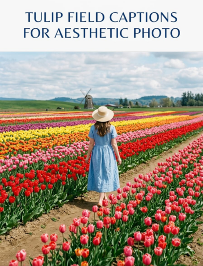 🌸 Tulip Field Captions for Aesthetic Photos