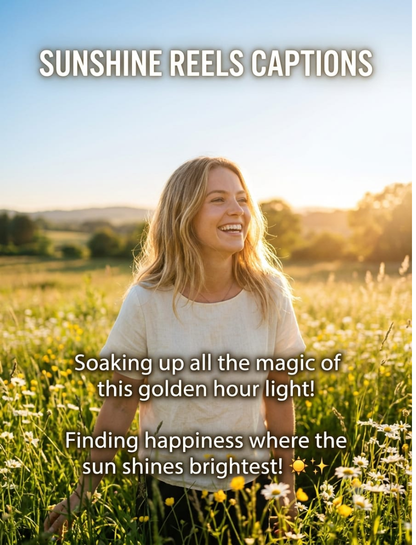 🌼 Sunshine Captions for Reels