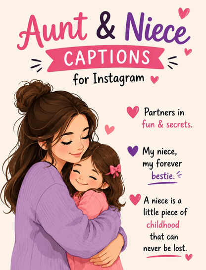 🎀 Aunt & Niece Captions for Instagram