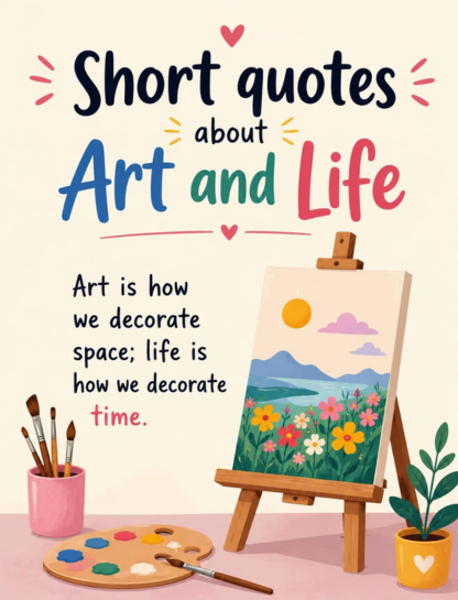 🧠 Short Quotes About Art and Life