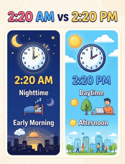 2:20 AM vs. 2:20 PM