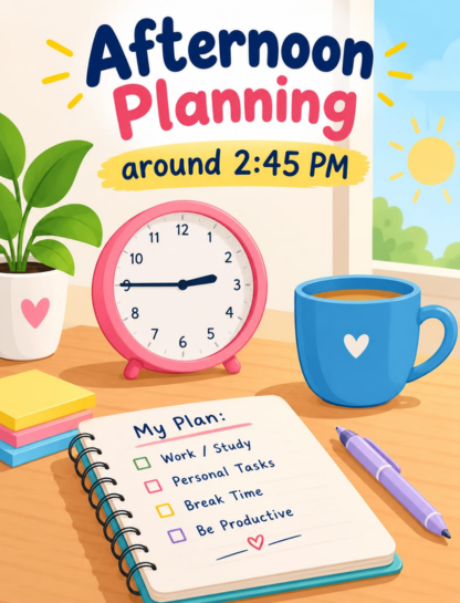 Afternoon Planning Around 2:45 PM