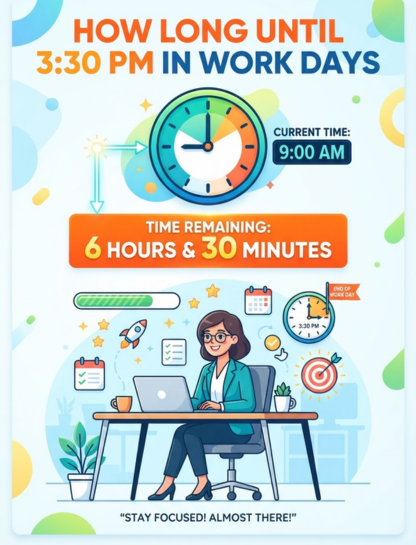 How Long Until 3:30 PM in Workdays and Waiting Rooms