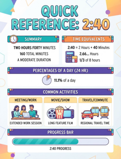 Quick Reference for 2:40