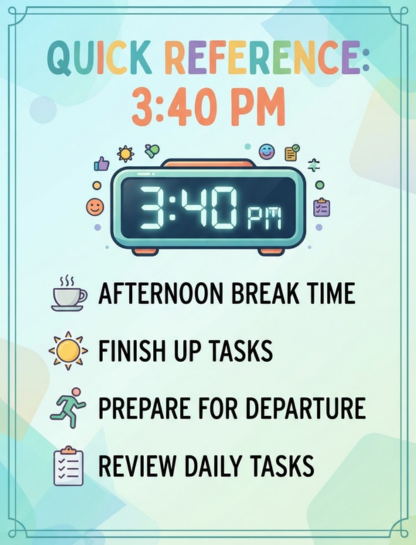 Quick Reference for 3:40 PM