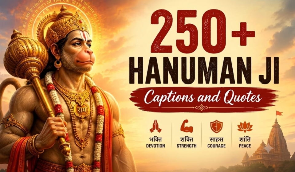 250+ Hanuman Ji Captions and Quotes: Powerful, Devotional & Inspirational Instagram Captions (2026)
