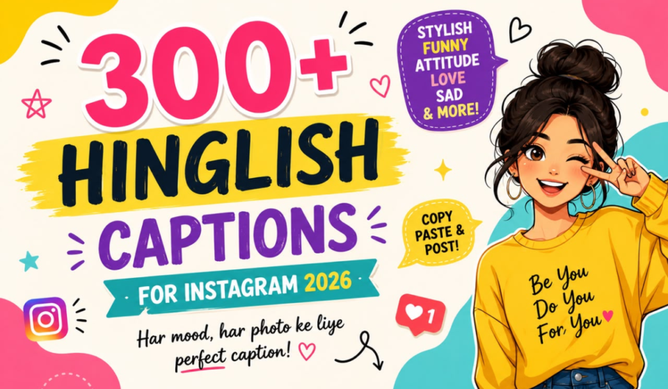300+ Hinglish Captions for Instagram (2026) | Funny, Relatable & Viral ✨