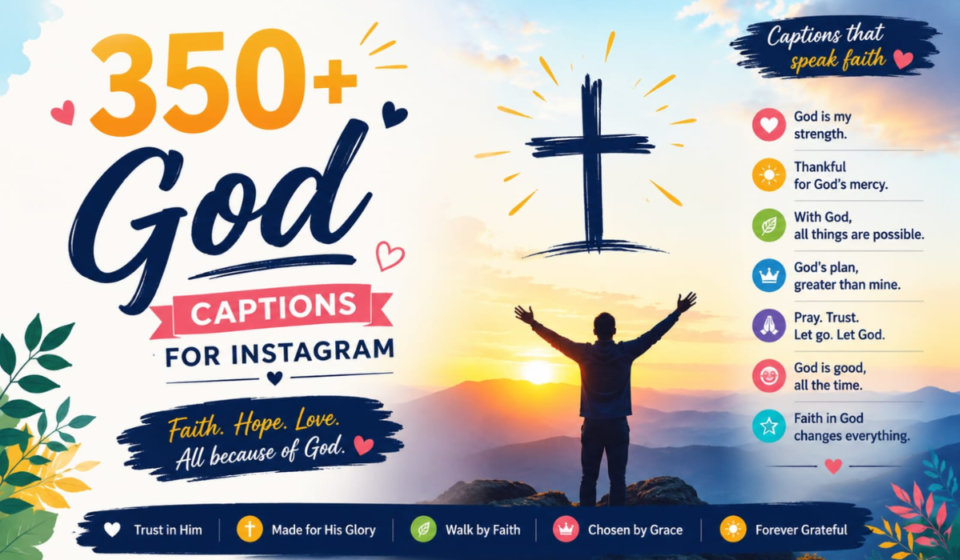 350+ God Captions for Instagram 🙏 Faith, Gratitude & Aesthetic