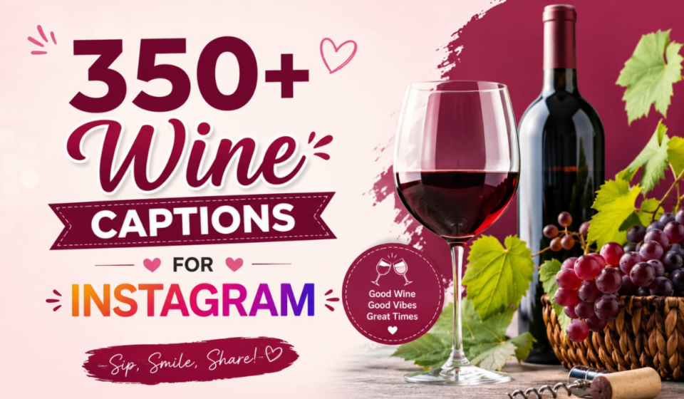 350+ Wine Captions for Instagram 🍷 | Cute, Funny & Classy Wine Quotes (2026)