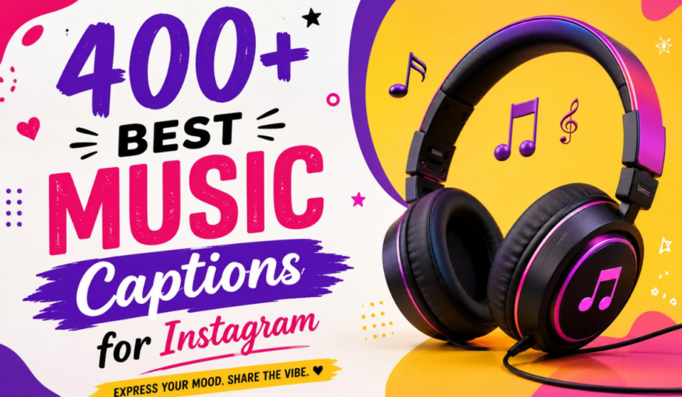 400+ Best Music Captions for Instagram 🎶 Catchy, Cool & Trendy Vibes (2026)