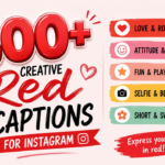 600+ Creative Red Captions for Instagram for Perfect Moments (2026)