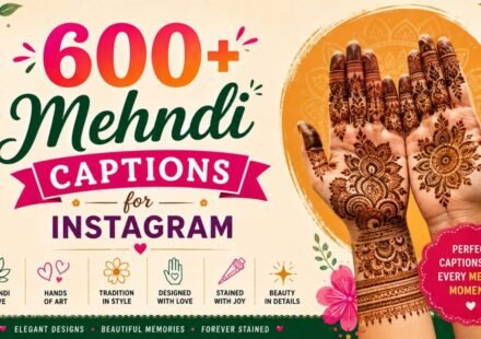 600+ Stylish Mehndi Captions for Instagram: Cute, Aesthetic & Wedding Vibes (2026)