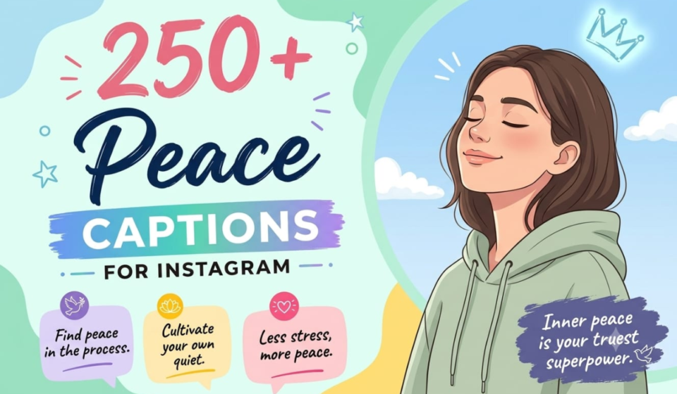 250+ Peace Captions for Instagram: Aesthetic & Mindful Quotes 2026