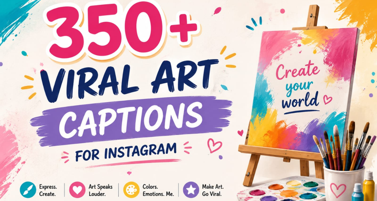 350+ Viral Art Captions for Instagram 🖌️ Creative & Trendy Ideas 2026
