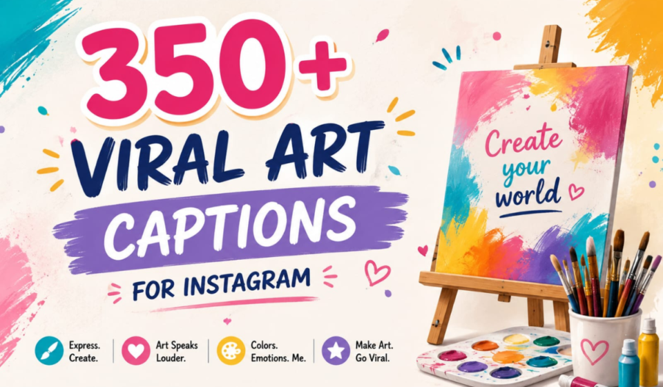 350+ Viral Art Captions for Instagram 🖌️ Creative & Trendy Ideas 2026