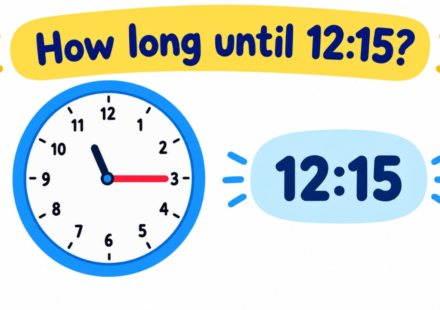 How Long Until 12:15? Countdown to 12:15 PM & AM