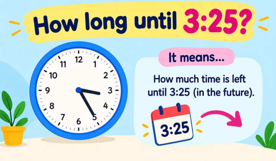 How Long Until 3:25? Countdown to 3:25 PM Today