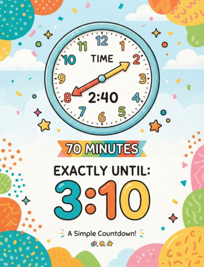 Exact Time Calculation Until 3:10